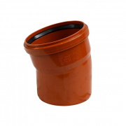 Отвод 15° для наружной канализации СИНИКОН НПВХ - 160