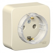 Розетка компактная с заземлением без шторок Blanca Schneider Electric 16А 250В молочная из.пластина