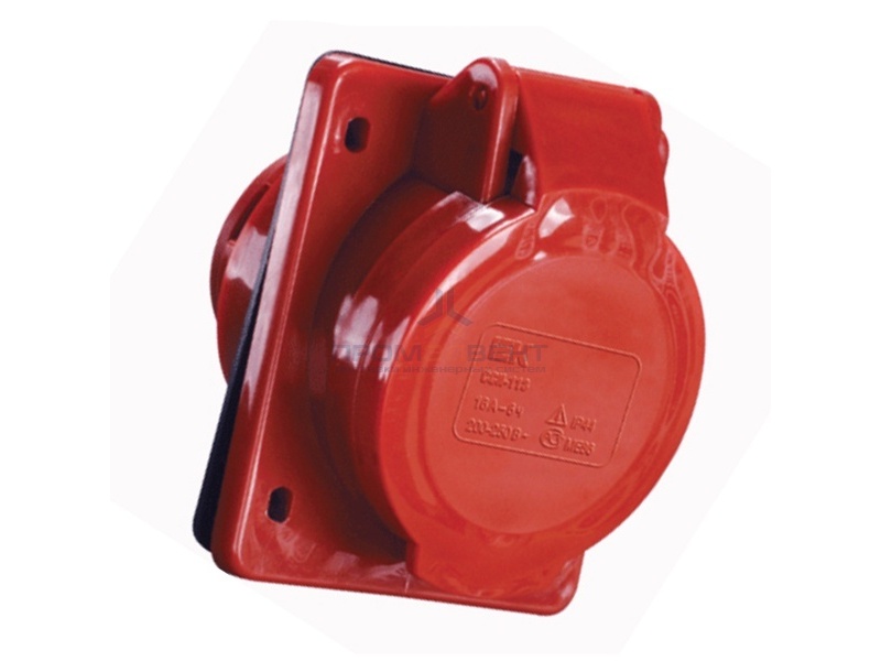 Розетка 414 скрытая 3Р+РЕ 16А 380В IP44 ИЭК