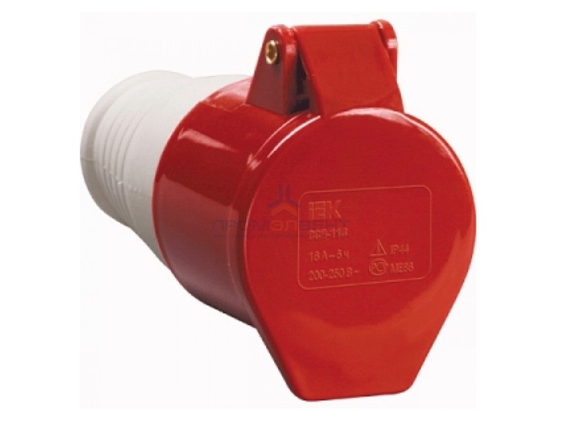 Розетка 214 переносная 3Р+РЕ 16А 380В IP44 ИЭК