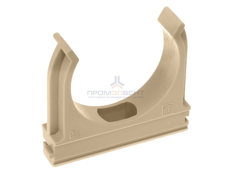 Крепёж-клипса для труб д25 под дерево (сосна) [уп. 100шт]